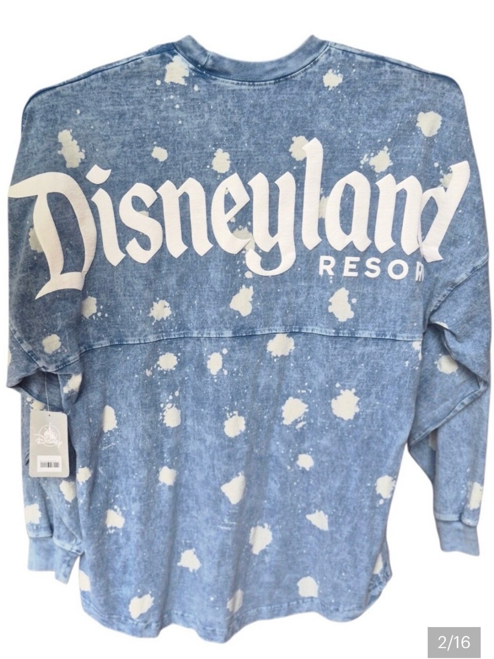 NWT Disney Parks Disneyland Acid Wash Lightweight Spirit Jersey Blue XL